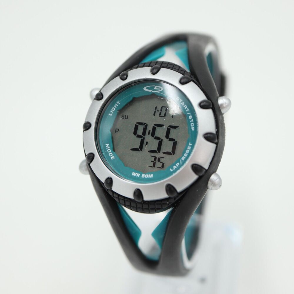 C9 Champion Sports Watch 32mm Blue Black Alarm Chronograph Timer w New Battery